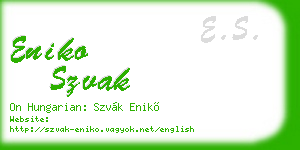 eniko szvak business card